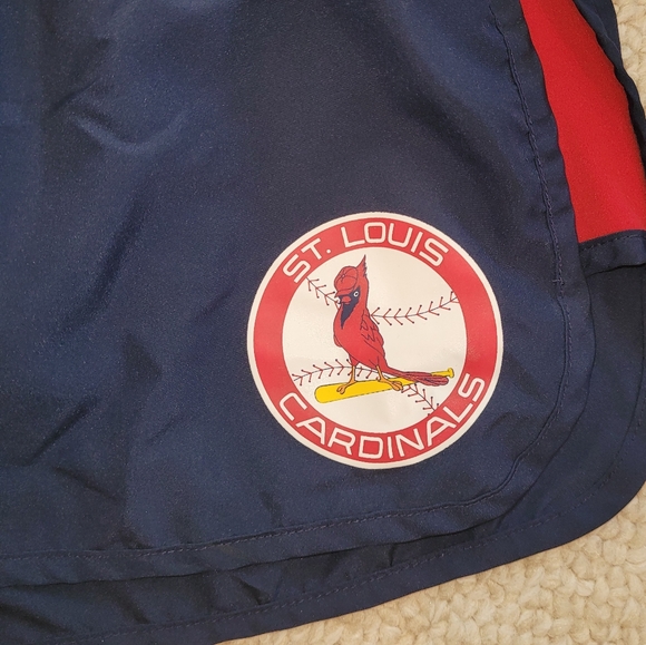 Nike Womens St Louis Cardinals DRI-FIT Cooperstown Navy Blue/Red Size L Shorts. - Picture 7 of 7